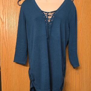 Women's 3/4 Sleeve Top, Teal